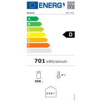 Klaasuksega külmik Bomann KSG7351W