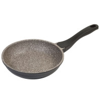 K2 die cast aluminium fry pan with GREBLON 5layer granitec in brown color coating 20x4.5cm