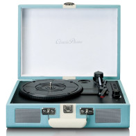 Turntable with bluetooth reception and built in speakers Lenco, blue-white