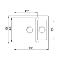 Sink Teka Clivo 60 S-TQ onyks