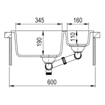 Sink Teka Clivo 60 S-TQ onyks