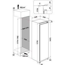 Built in fridge Whirlpool ARG18082