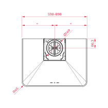 Wall mounted hood Teka DOS 90 2 VN