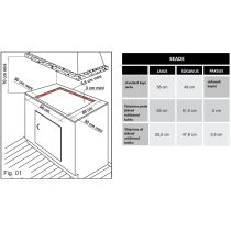 Built-in gas-induction hob De Dietrich DPI4602HM