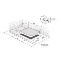 Gas-induction cooker De Dietrich DPI7602BM