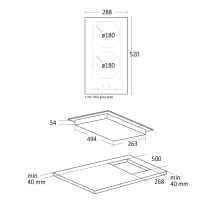 Built-in induction hob Scandomestic HOI30P1FLEX