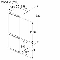 Integreeritav külmik Bosch KIN96VFD0