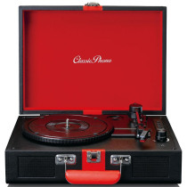 Classic phono TT-110BKRD - turntable with Bluetooth® reception and built in speakers - black red