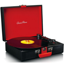 Classic phono TT-110BKRD - turntable with Bluetooth® reception and built in speakers - black red