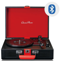 Classic phono TT-110BKRD - turntable with Bluetooth® reception and built in speakers - black red