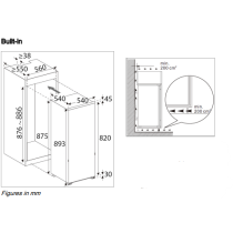 Built-in fridge Bomann VSE7809