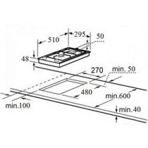 Gaasiplaat Schlosser THG315CFFFD, must