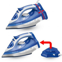 Steam iron Bomann, black and blue
