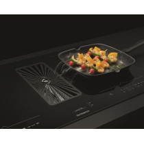 Induction cooking with integrated hood