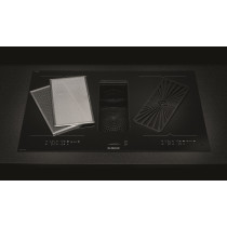 Induction cooking with integrated hood