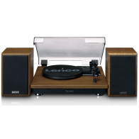 Turntable with 2 external speakers Lenco, wood