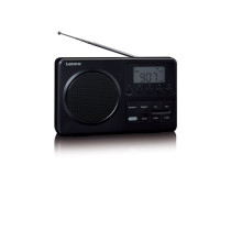 C0mpact portable FM radio with LCD display Lenco, black