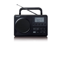 C0mpact portable FM radio with LCD display Lenco, black