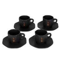 Set of 4 eight faces cups Perfetto Moka Bialetti