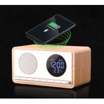 RIMINI clock radio with wireless charging Manta, white