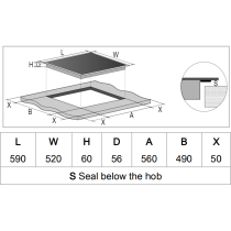 Built-in induction hob Bomann