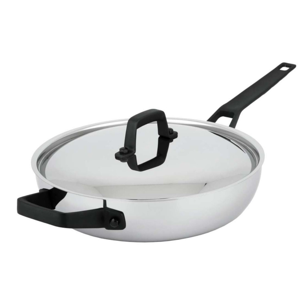 HEIDELBERG tri-ply fry pan 28cm with lid, titanium coating handle