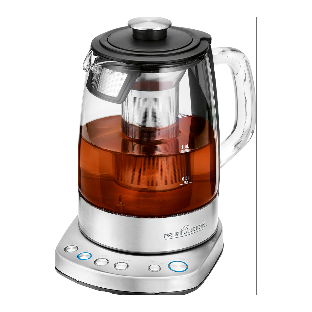 Glass tea and water kettle ProfiCook PCWKS1167G