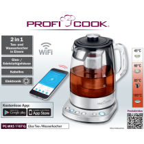 Glass tea and water kettle ProfiCook PCWKS1167G