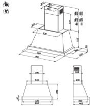 Cooker hood Faber THEA EV8 WH MATT A80 SC