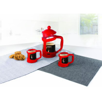 Set Coffee Press and Mugs Bialetti red