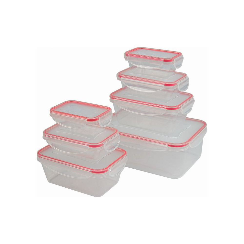 Set of 7 Plastic fresh food containers Classbach CFHD4008K7