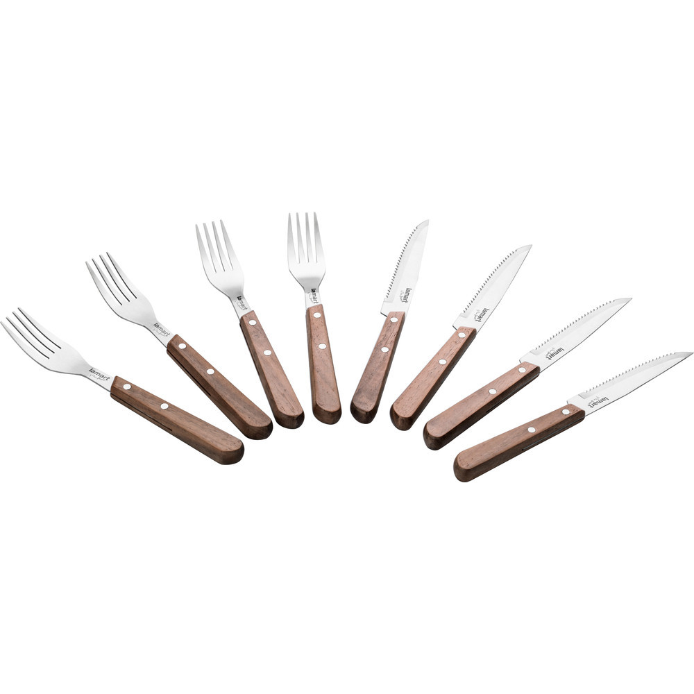 Steak cutlery set Lamart LT2062 Walnut 8-pieces