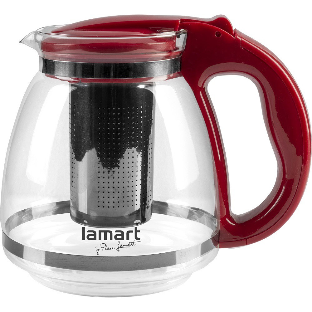 Glass teapot with infuser Lamart LT7074 VERRE 1.1 l red