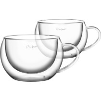 Borosilicate Glass Cappuccino Cups Lamart LT9012 Vaso Set of 2 270 ml