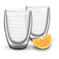 Borosilicate glass soft drink glasses set 2x370ml Vaso Lamart LT9013