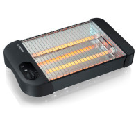 Flat toaster w/timer Melissa, in all black colour