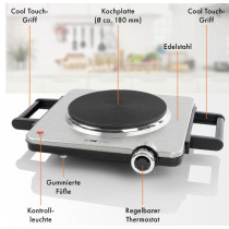 Stainless steel single hotplate Clatronic EKP3788IX