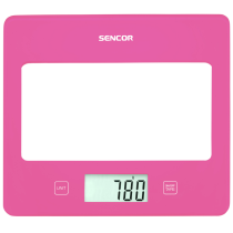 Kitchen scale with large LCD screen, Sencor SKS5038RS, pink