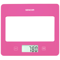 Scales Sencor, large LCD display, pink