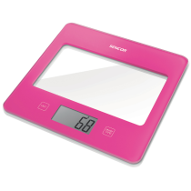 Kitchen scale with large LCD screen, Sencor SKS5038RS, pink