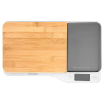 Kitchen Scale with Real Bamboo Cutting Board Sencor SKS6501WH