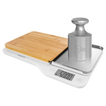 Kitchen Scale with Real Bamboo Cutting Board Sencor SKS6501WH