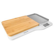 Kitchen Scale with Real Bamboo Cutting Board Sencor SKS6501WH