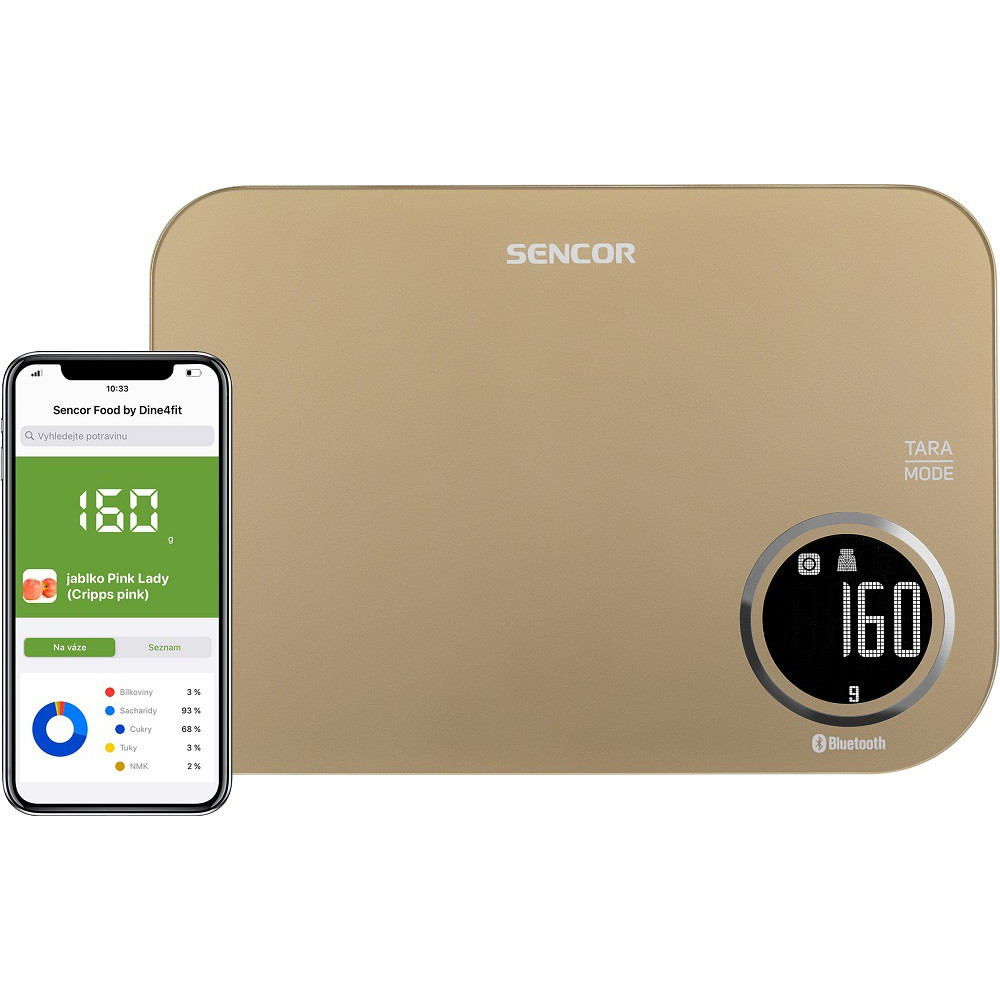 Smart Bluetooth kitchen scale Sencor SKS7077CH