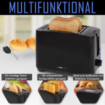 Toaster Clatronic TA3801B, black