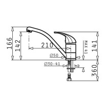 Sink tap Pyramis Modo dark grey