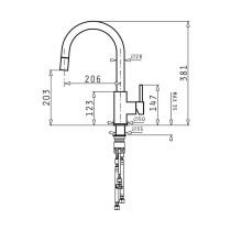 Kitchen tap Pyramis Verismo