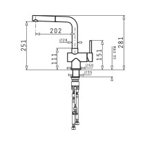 Kitcher tap Pyramis Capriccio black