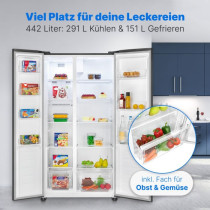 Side-by-side refrigerator Bomann