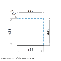 Valamu Pyramis Astris Colora 40x40 vask